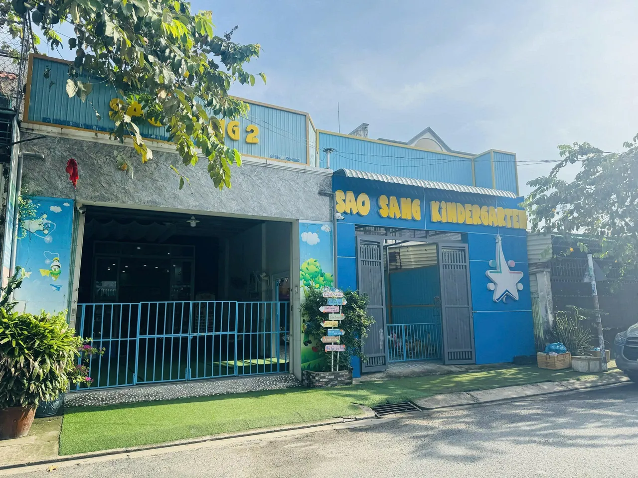 Không gian phòng học sạch sẽ thoáng mát cơ sở 2 mầm non Sao Sáng Hóc Môn